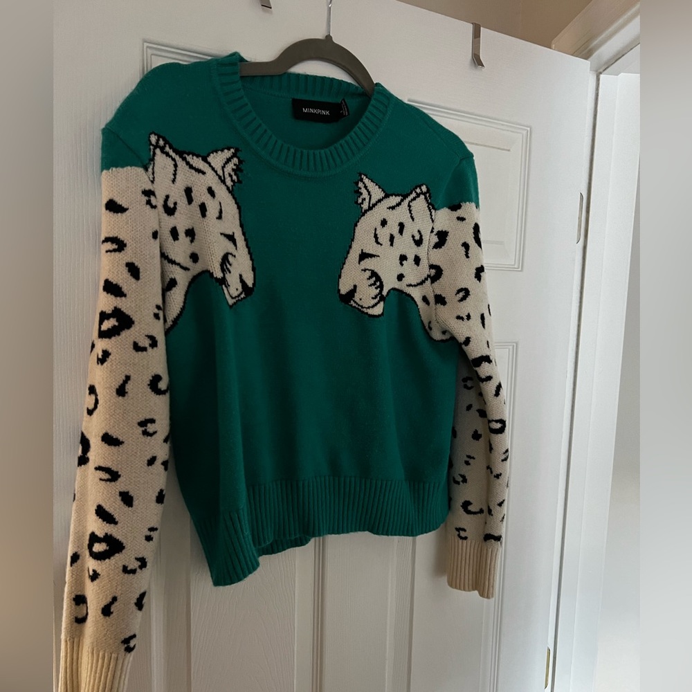 MINKPINK snow leopard sweater